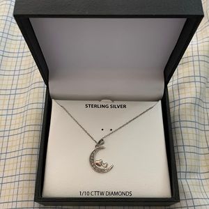 moon & hearts necklace